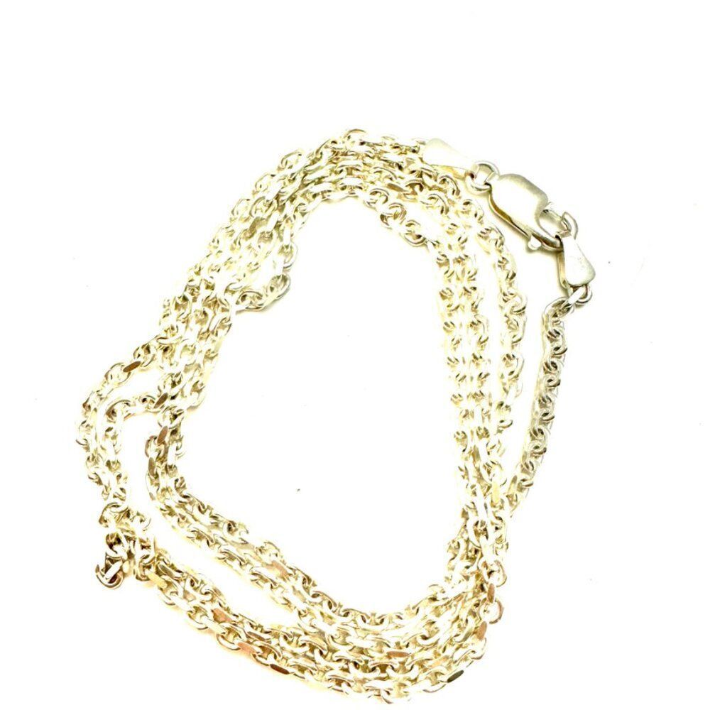 30 inch Anchor Chain Made in Italy Sterling Silver Stamped 925